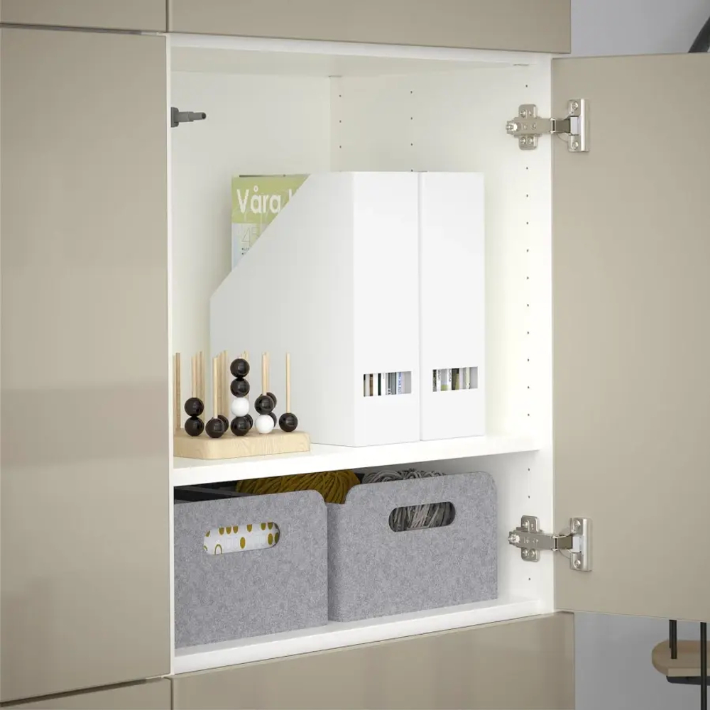 Комбинация для хранения - IKEA BESTÅ/BESTA/БЕСТА/БЕСТО ИКЕА, 120x40x192 см, серый,