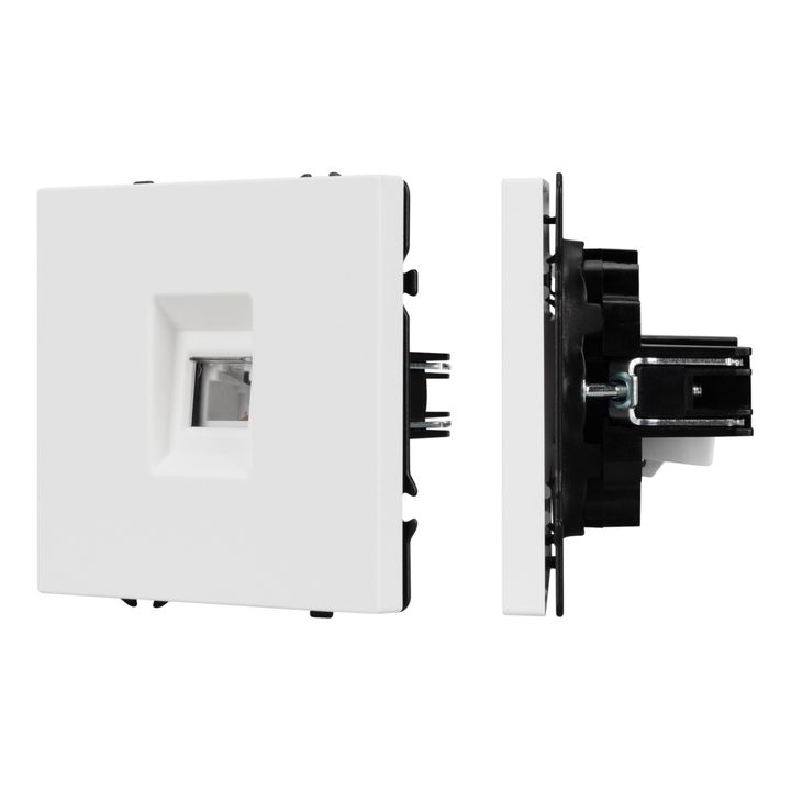 Механизм телефонной розетки SCT-NOBE-MTL1-SFPL-WH (RJ-11, 4C) Arlight 054300