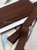 Репсовая лента коричневая 2,5 см