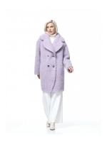 Шуба из натуральной шерсти мериноса, сиреневая, SilverFox