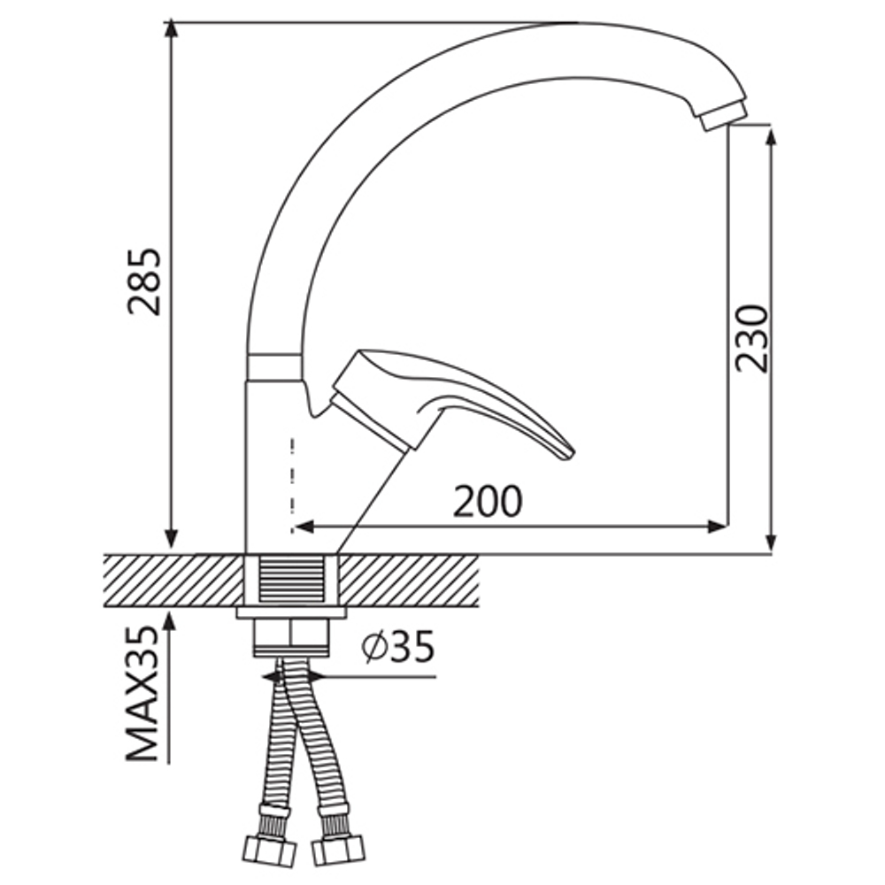 Смеситель для кухни Oute T11 T1113B