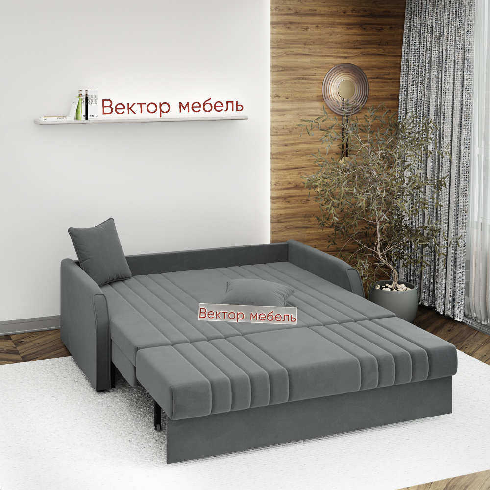 Диван прямой Турин NEW 180х203 темно-серый
