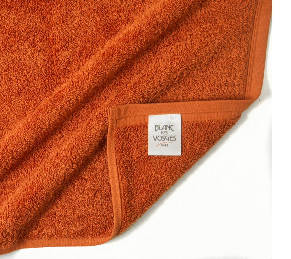 Полотенце 55x110 Blanc des Vosges Uni Terra Cota terracota оранжевое