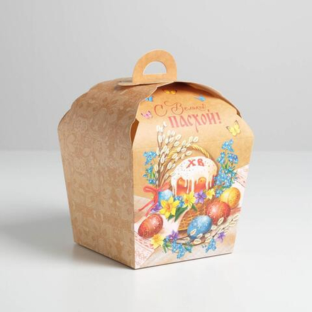 Коробка складная «С Великой Пасхой», 17 х 17 х 26 см 5372583