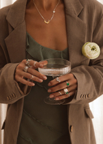 Кольцо «Моно» с зеленым кварцем