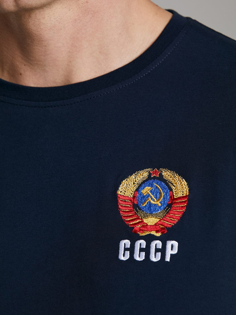 Футболка с символикой СССР 66M-RT-1590/1 синяя