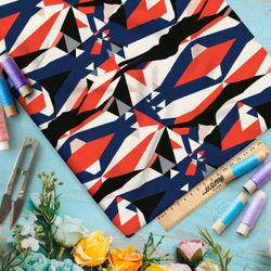 Ткань премиум таффета пиксельные грани