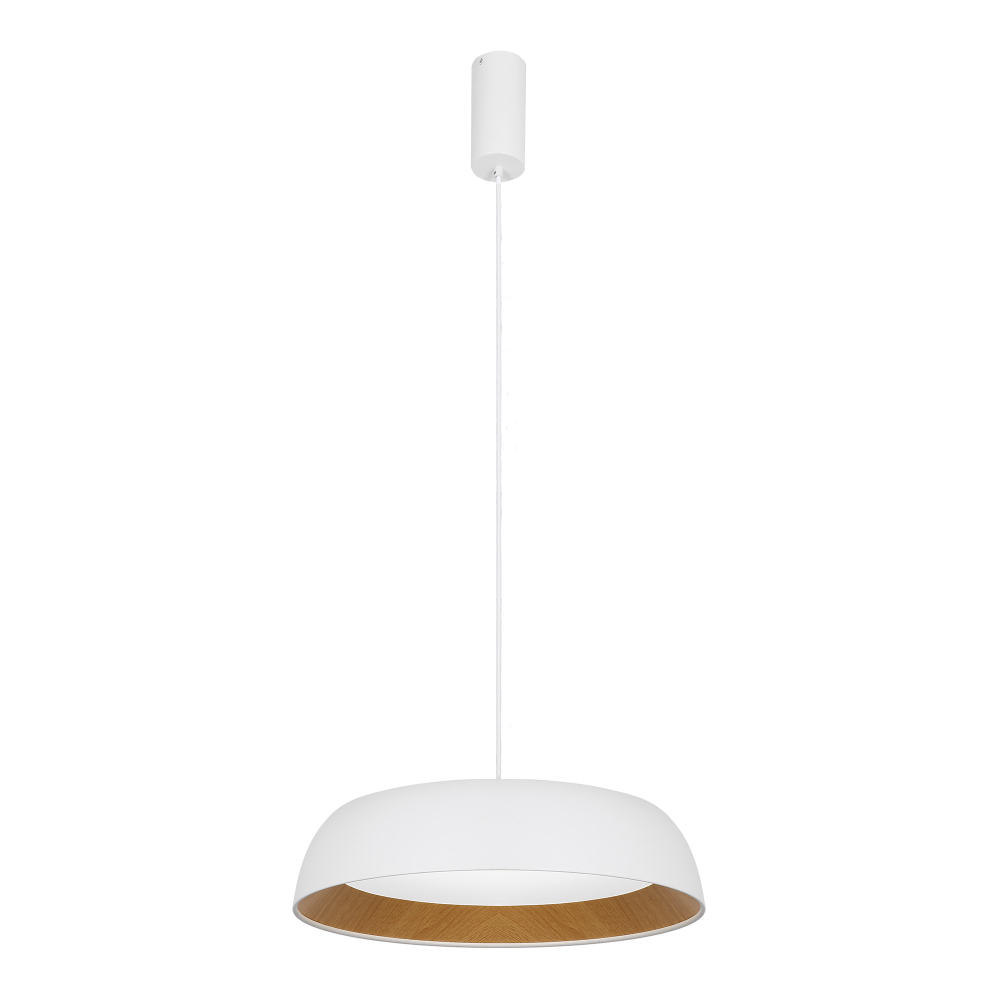 Светильник подвесной, Белый, Древесный, белая, LED, 30