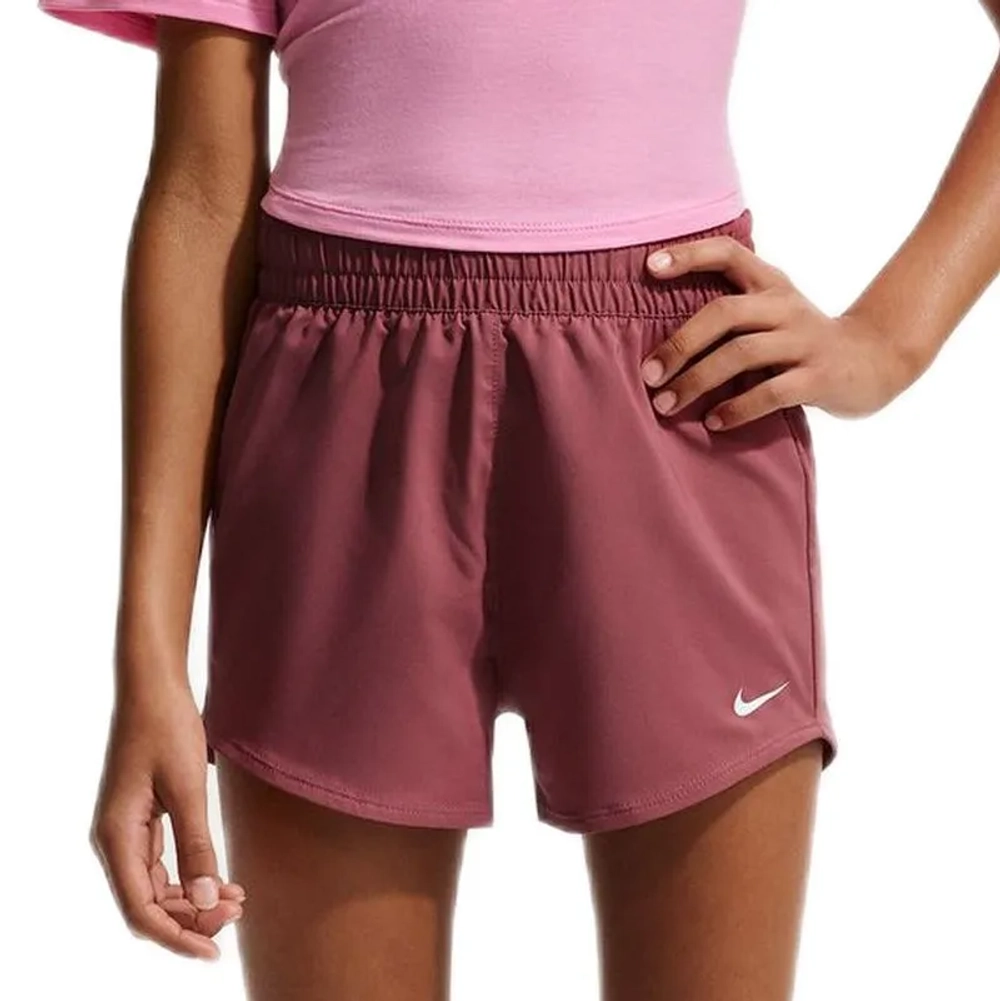 Детские шорты Nike Kids Dri-Fit One High-Waisted Woven Training - pink smoke/white