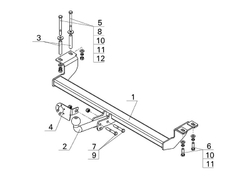 Фаркоп для Lifan X60 2012-2021 Тип шара: A. Нагрузки: 750/50 кг, LF 02