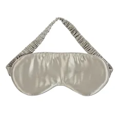 Маска для сна из натурального шелка светло-серого цвета из коллекции essential