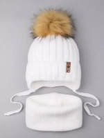 Шапка для девочки зимняя и снуд