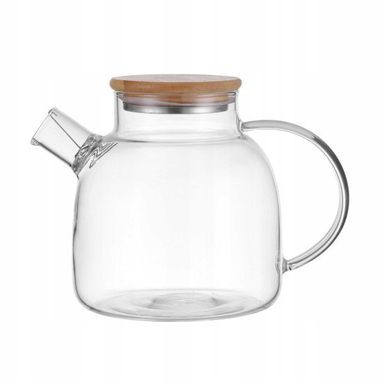 Стеклянный заварочный чайник 1500 мл. Kamille KM 9030M с бамбуковой крышкой