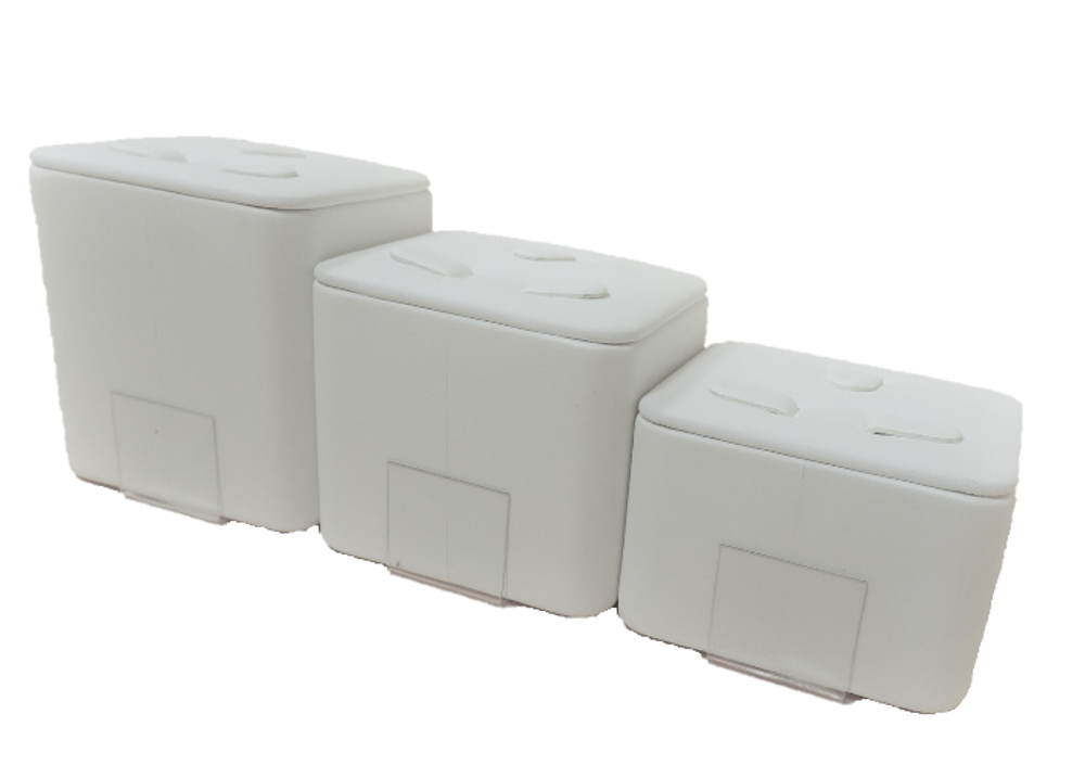 Набор подставок для 3 гарнитуров/3 язычка/накладка/основание/ф.№1 (ПЭТ карман)/Н-40,50,60 мм.