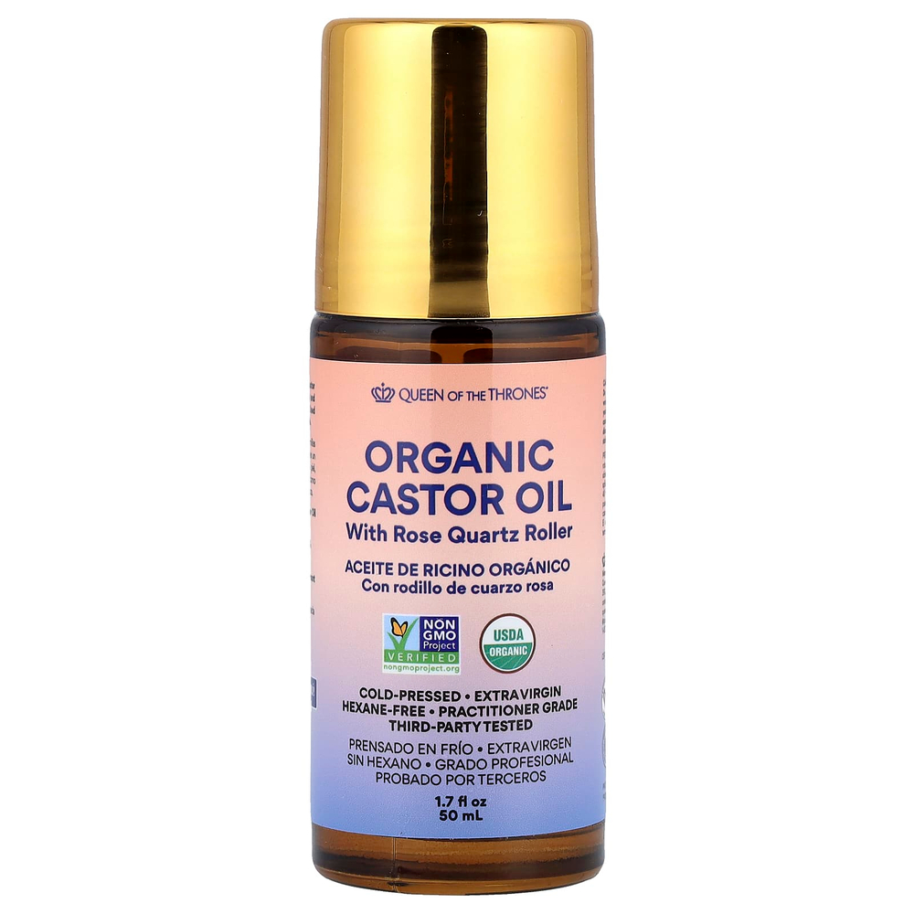 Queen of the Thrones, Органическое касторовое масло с розовым кварцем, 50 мл (1,7 жидк. Унции)