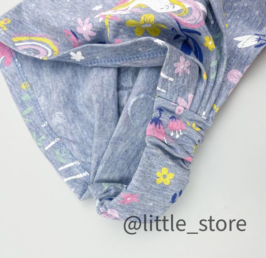 Косынка "Единороги в цветах" хлопковая