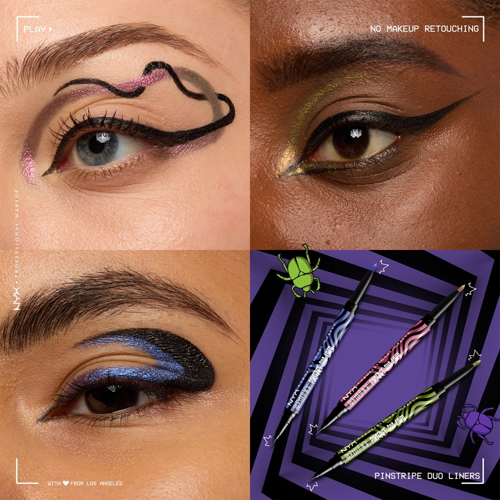 NYX Professional Makeup Beetlejuice Pinstripe Duo Liner - Подводка для глаз 2-в-1, 0,5 ml