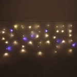 Гирлянда для улицы БАХРОМА «Мерцание» ш3м* в40/60см 100 ламп LED, прозр.провод,1 режим, IP-54, Теплый белый/Белый (возможность соединения)