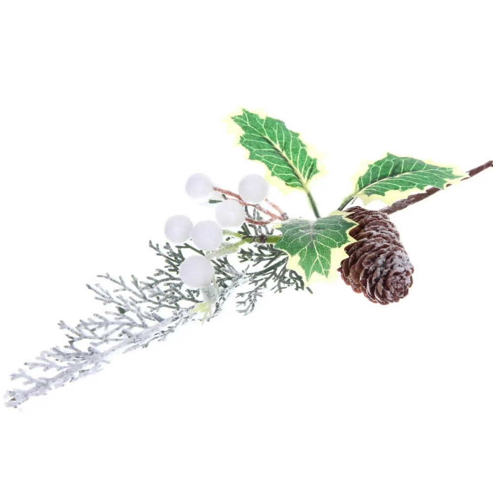 Ветка хвойная «Зимняя нежность» 31 см