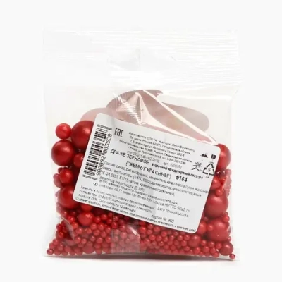 Кондитерская посыпка для торта, мягкая, красная, 50 г