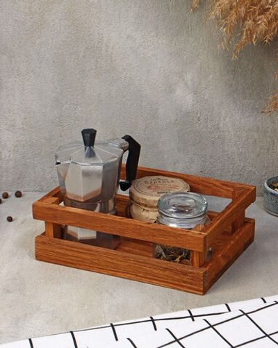 Дубовая подставка-органайзер (21х16х6,5 см) (Цвет: не задано)