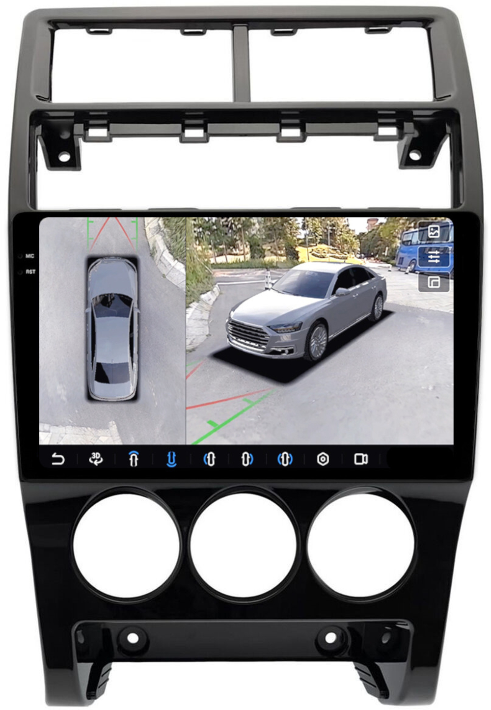 Магнитола для Lada Priora 2013-2018 - FarCar BX3018M-360 монитор 9.5" 2K QLED на Android 13, 6Гб+128Гб, CarPlay, 4G SIM-слот, 4 камеры в комплекте