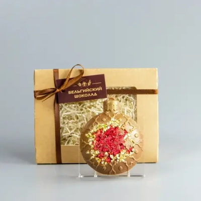 ШОКОЛАДНАЯ ФИГУРКА СУБЛИМАТАМИ МАЛИНА И ФИСТАШКИ