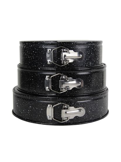 Набор разъемных форм для выпечки 3 шт. Kamille KM-6031 (d24/26/28х6,5 см) из углеродистой стали