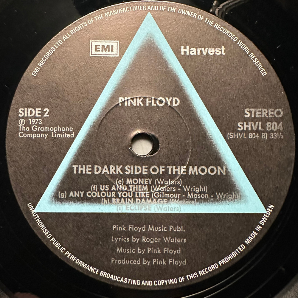 Pink Floyd - The Dark Side Of The Moon (Швеция 1973г.)