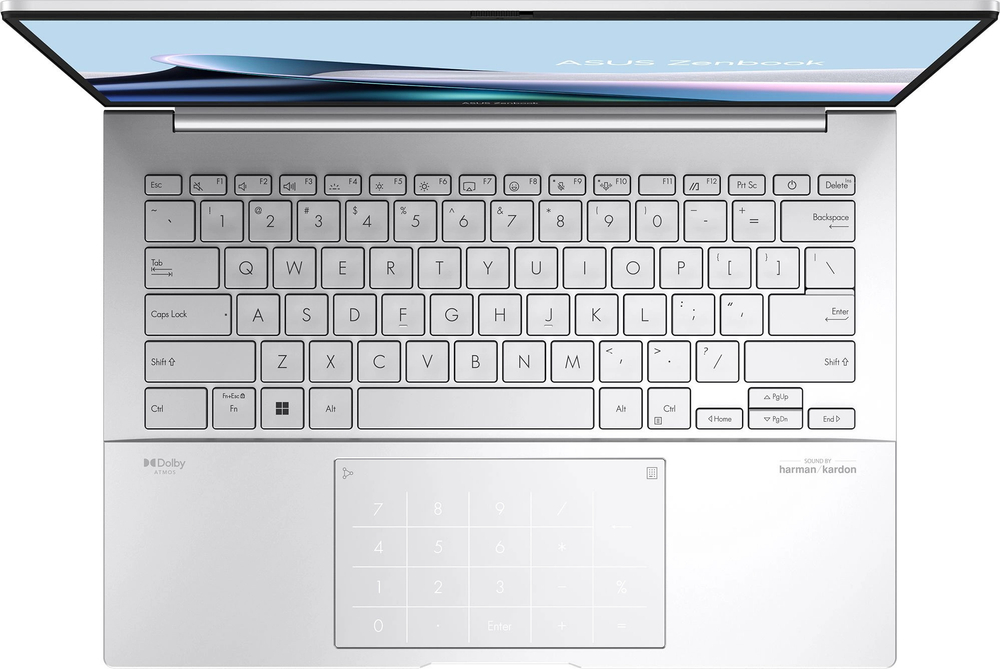 Ноутбук  ASUS Zenbook 14 OLED UX3405MA-QD988 14 ", Core Ultra 5, 16 Гб RAM, 512 Гб SSD, Arc graphics, Серебристый