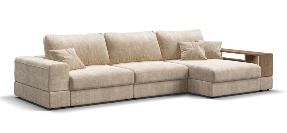 Угловой диван-кровать BOSS MODOOL XL шенилл Gloss беж