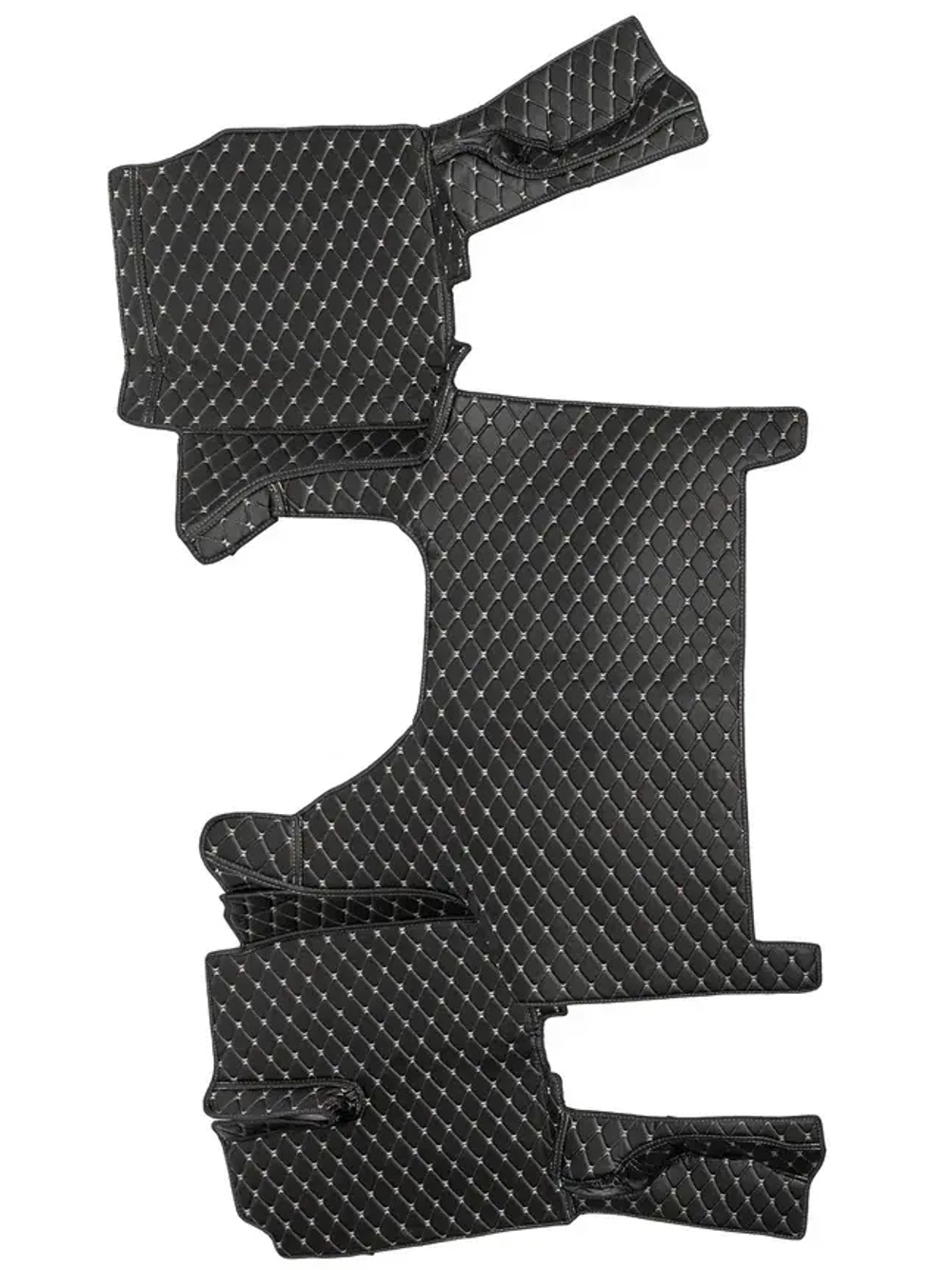 Ковры 3D SITRAK C7H (экокожа, черный, бежевая строчка)