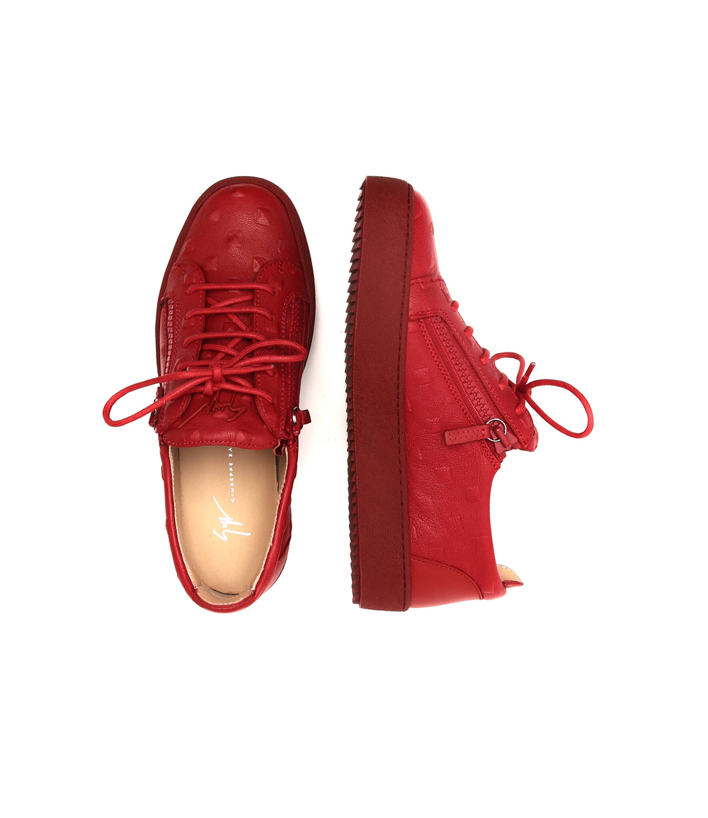 Кожаные кроссовки Giuseppe Zanotti - красный(RM20020)