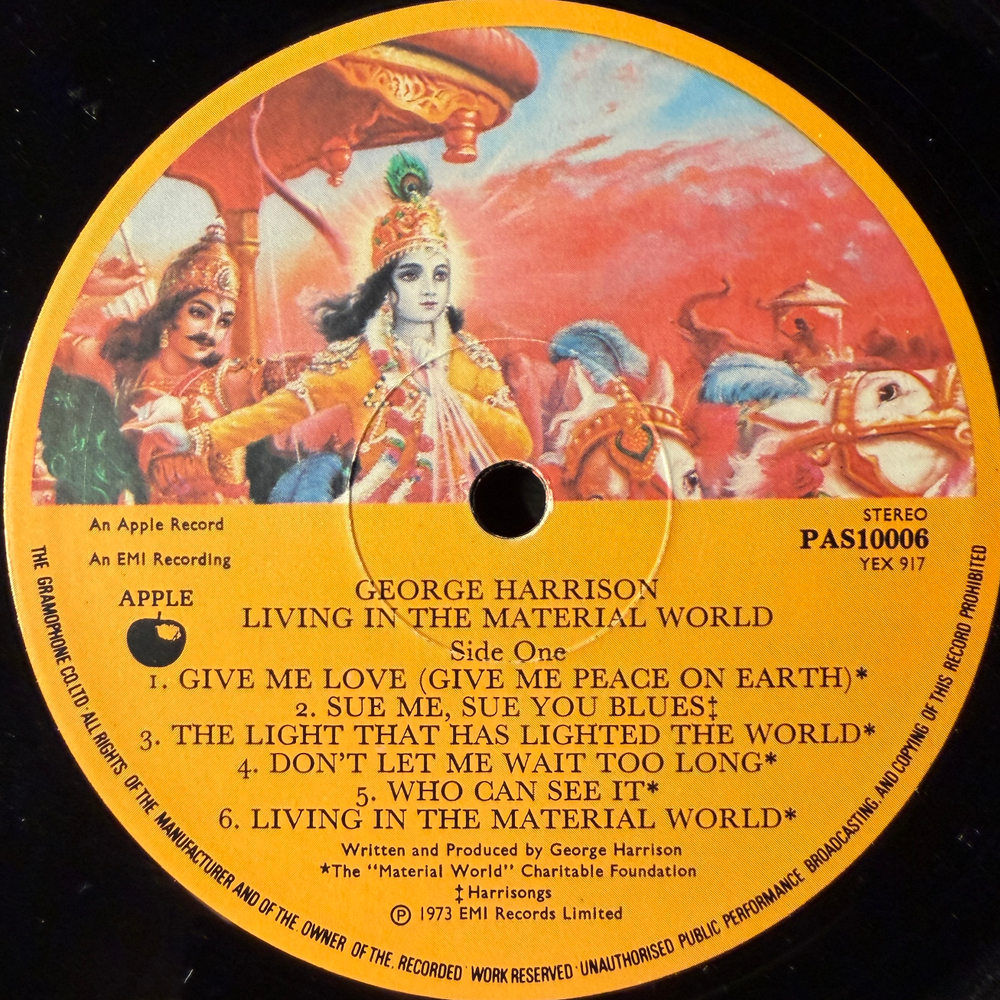 George Harrison ‎– Living In The Material World (Англия 1973г.)