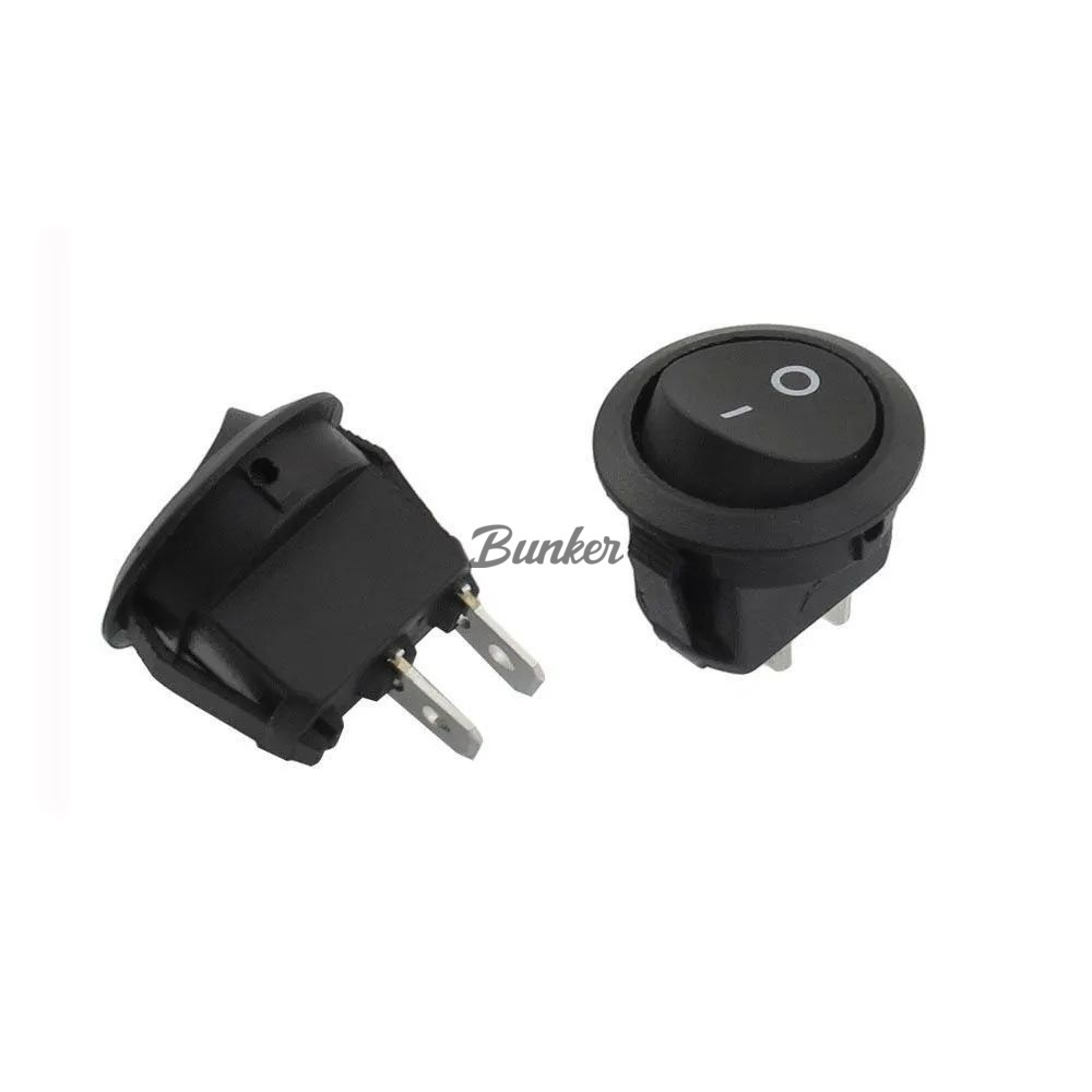Переключатель 2-х позиц. черный 3A круглый Micro (2 конт.) ON-OFF Nord YADA