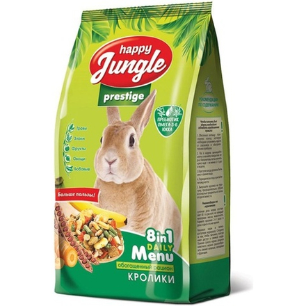 HAPPY JUNGLE Престиж корм для кроликов 0,5 кг