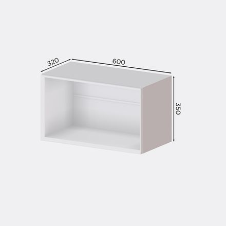 Кухня Модуль Г 600/2 горизонтальный с нависанием Кашемир / Кашемир