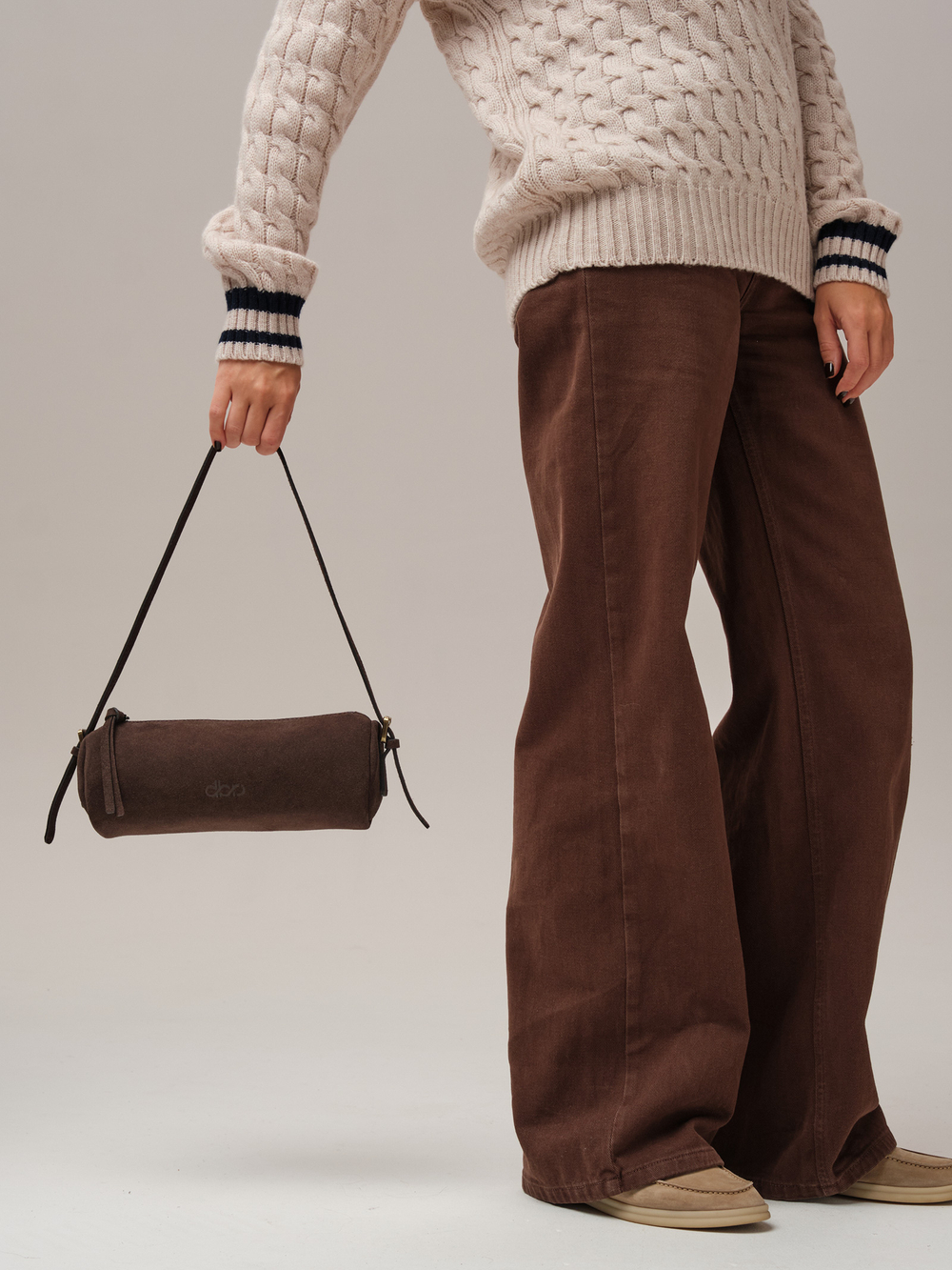 Замшевая сумка DBR 31343 темно-коричневый