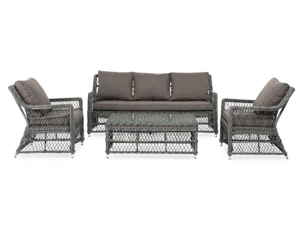 "Гранд Латте" лаунж-зона из искусственного ротанга, цвет графит