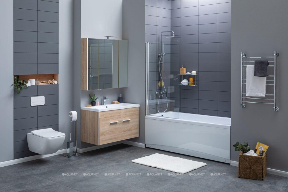 Акриловая ванна Aquanet (Акванет) Bright 145x70 с каркасом