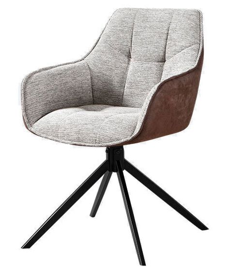 Комплект Стол обеденный раздвижной RELAX -160 (224) + 4 стула TWIST. поворотно-возвратный 180гр,, бежевый/коричневый / Черный