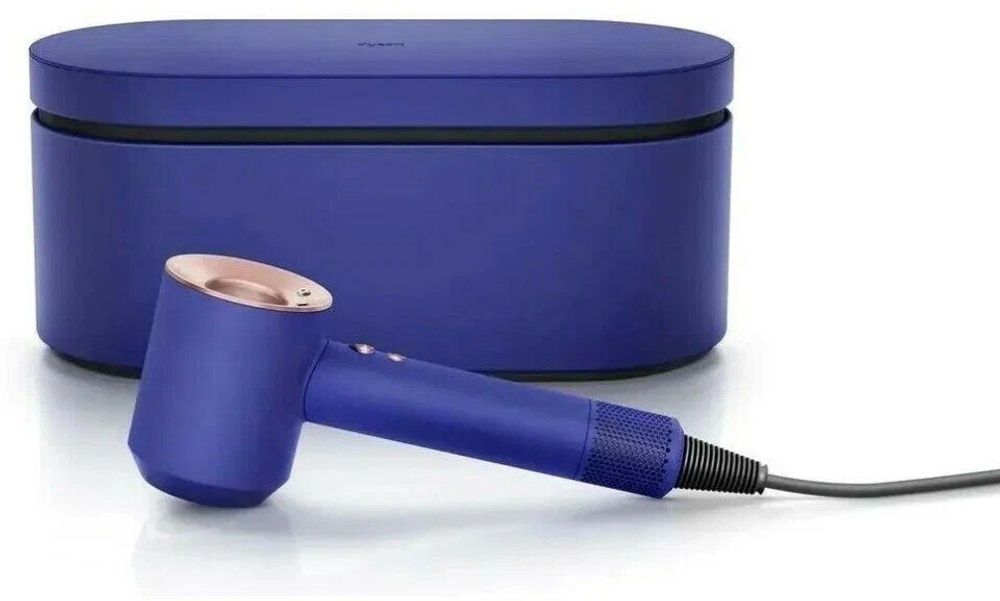 Фен Dyson Supersonic HD08, Prussian blue/bright copper, с кейсом для хранения (IN)