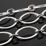 Цепочка (Юж. Корея). родиевое покрытие, звено 10*16 мм и 5,5*6,5 мм, цена за 10 см