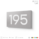 Номер на дверь 195, табличка на дверь для офиса, квартиры, кабинета, аудитории, склада, голубой 120х70 мм, Айдентика Технолоджи