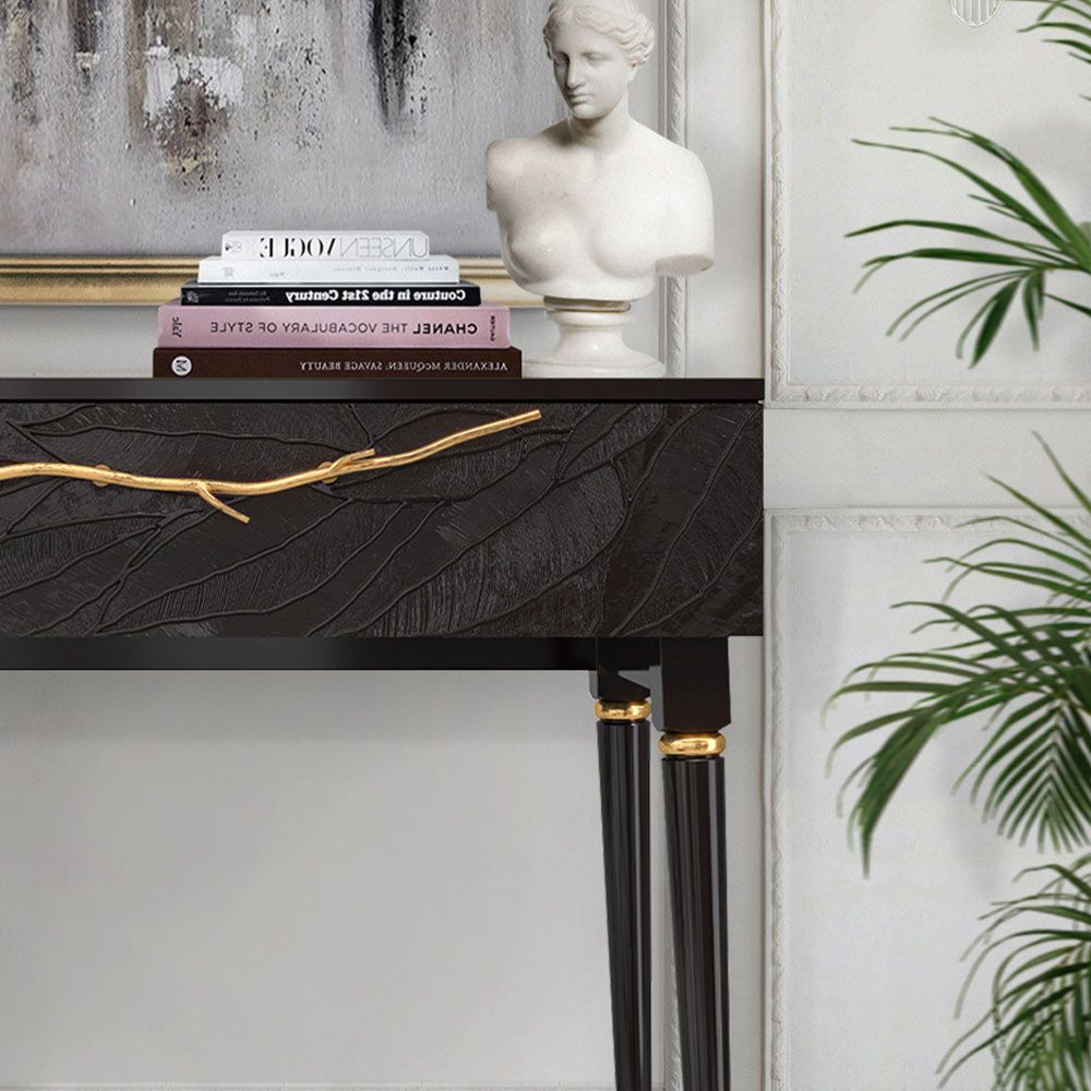 Консоль Арт Колор leaves Классик Голд Терпкий коричневый