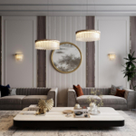 5091/20WL L-VISION ODL25 555 золотой/прозрачный/стекло Бра LED 20W 3700K 1506Лм CLEO