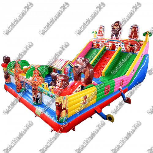 Коммерческий батут "В погоне за медведем" 10*6*5 м