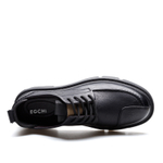 EGCHI Casual Leather Shoes Men"s Mid top Black