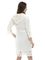 Женский облегченный халат с капюшоном 173785 кремовый  NUSA Турция