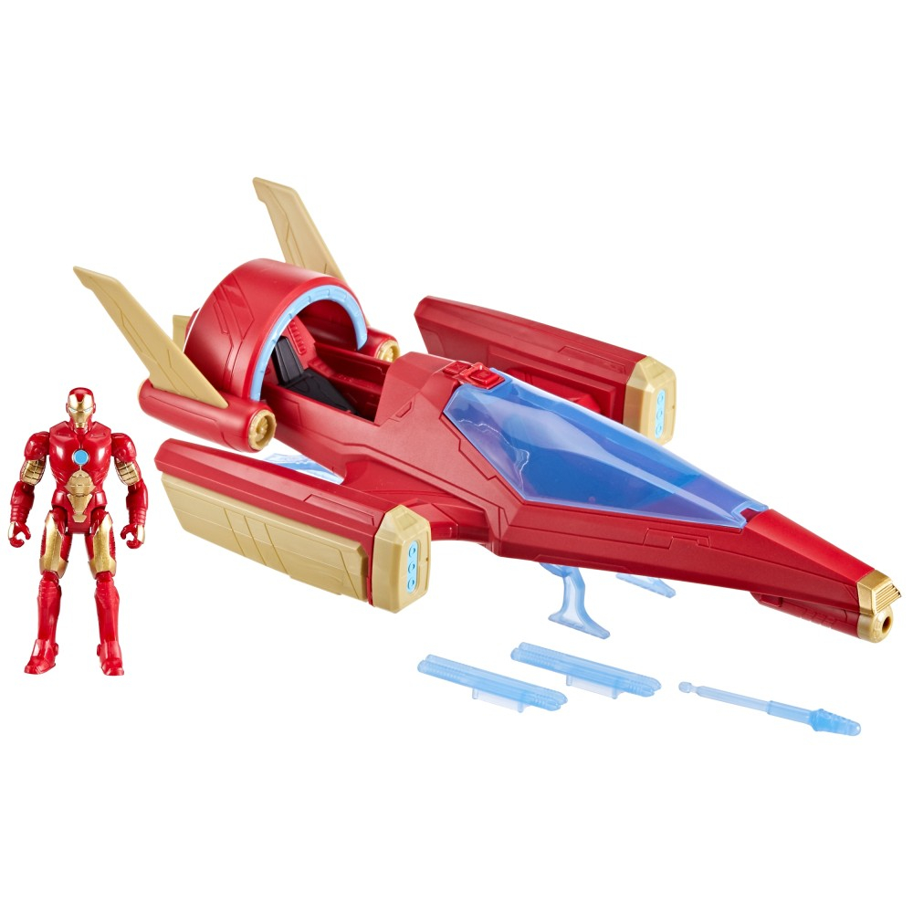 Hasbro Marvel Avengers - Боевой реактивный самолет Repulsor Blast + фигурка Iron Man F9329